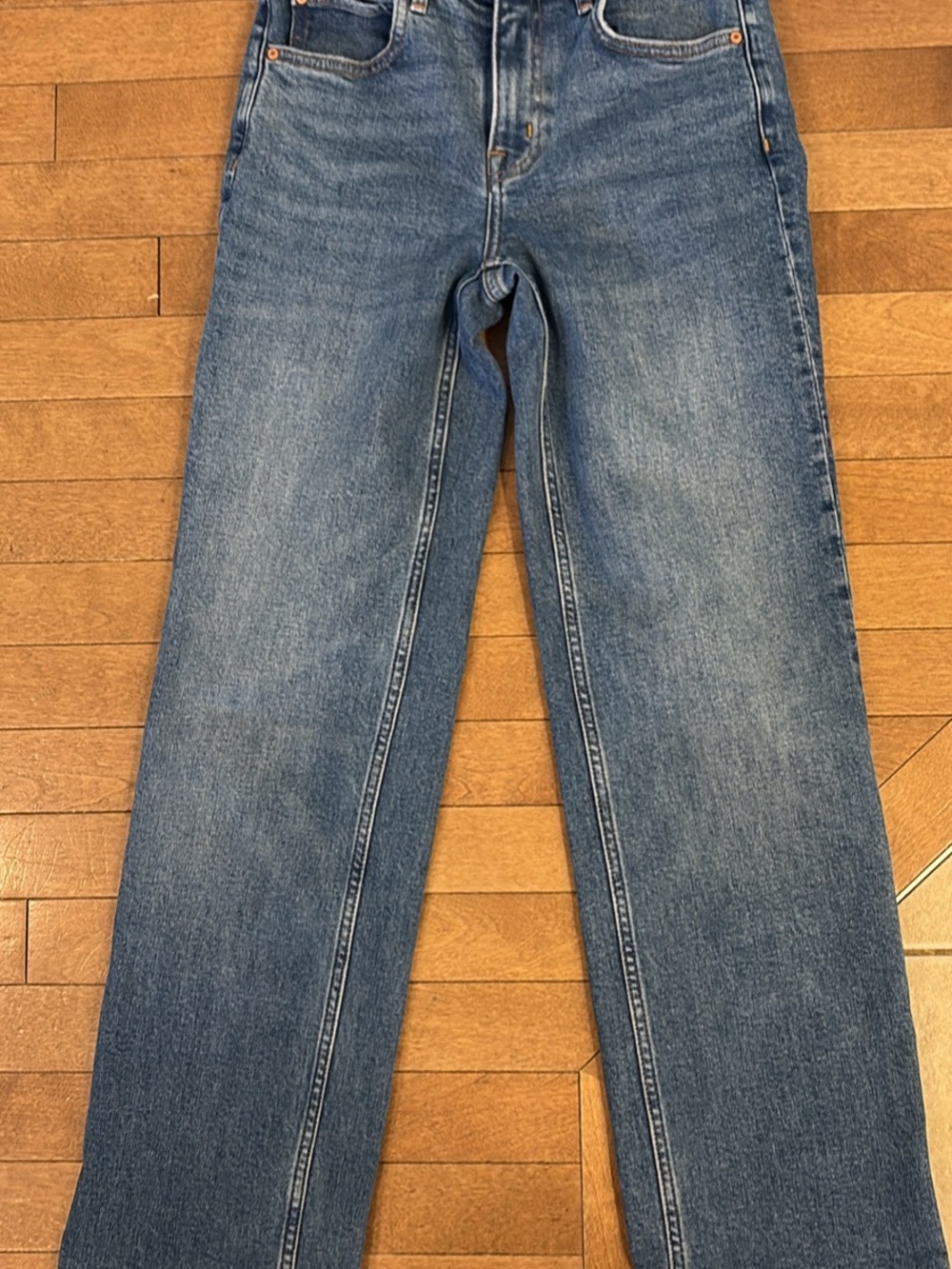 Denim Forum Women's Boot Cut Jeans in Medium Blue Wash